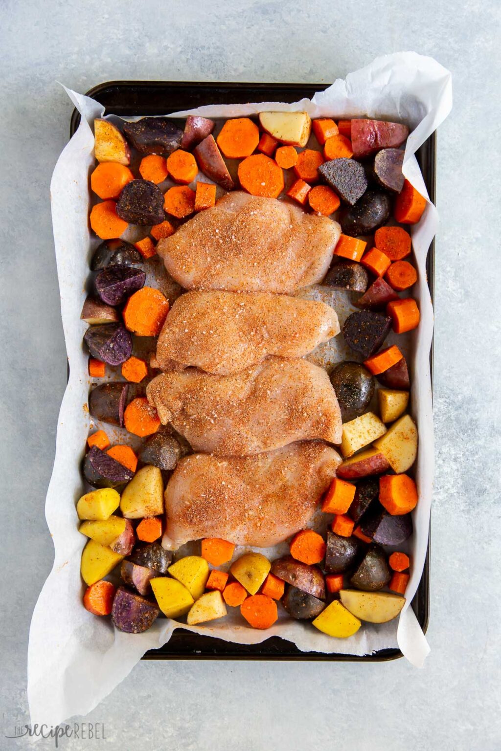 Apricot Chicken Sheet Pan Dinner Recipe + VIDEO