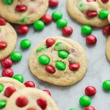 christmas cookies with m&ms
