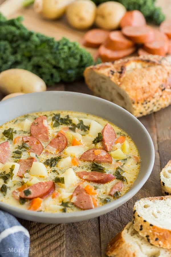 Sausage Potato Soup with Kale - The Recipe Rebel