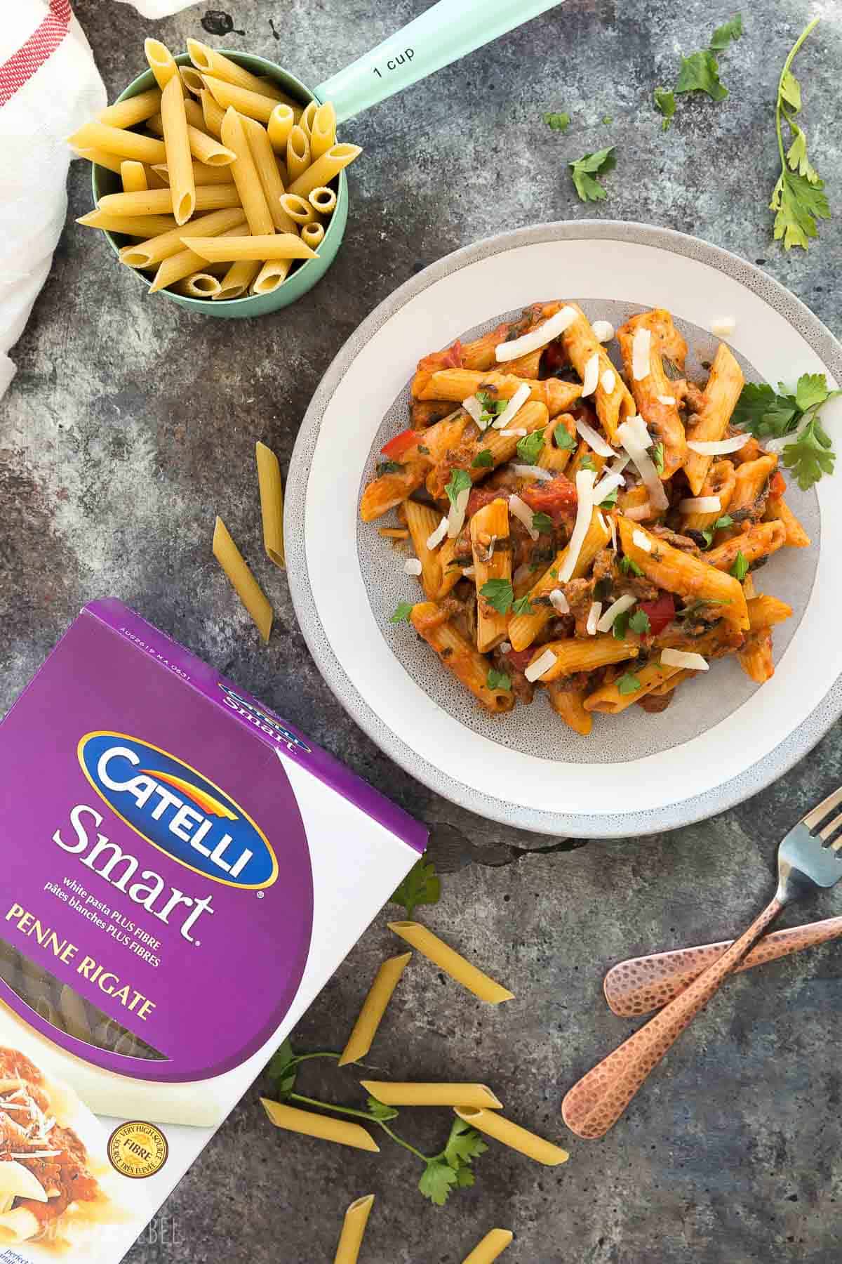 This easy Instant Pot Baked Ziti is a new twist on a classic favorite dish, made healthier with high fibre pasta, sneaky veggies, and extra lean ground beef. It's made completely in the Instant Pot or pressure cooker, so no extra dishes! You can even use frozen ground beef! Includes step by step recipe video. #instantpot #instantpotrecipe #pressurecooker pressure cooker recipe easy dinner #dinner #recipe #cooking #groundbeef easy ground beef recipe #onepot one pot