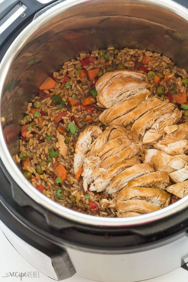 Instant Pot Teriyaki Chicken and Rice Recipe (pressure cooker)