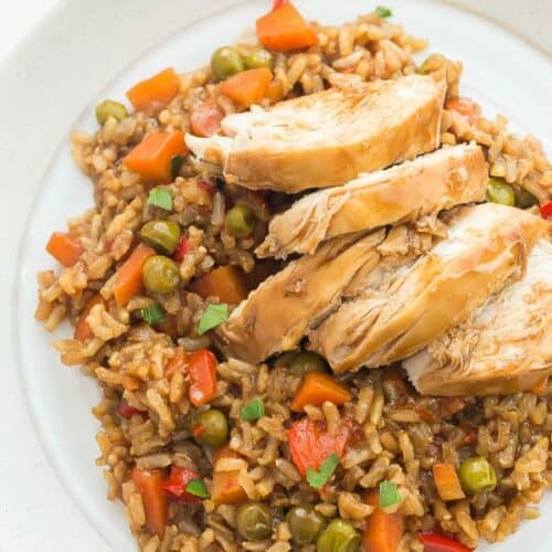 Instant Pot Teriyaki Chicken and Rice Recipe (pressure cooker)