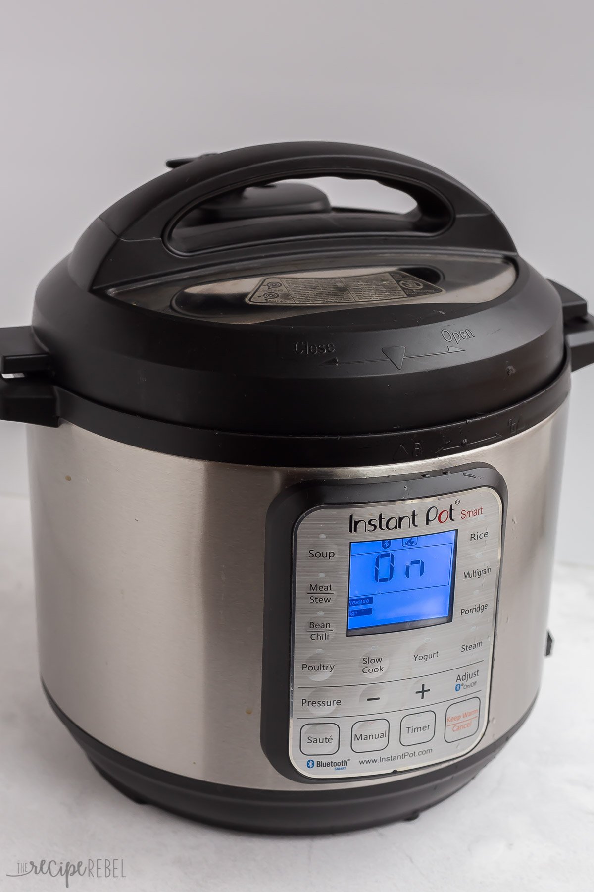 instant pot sealed and turned on.