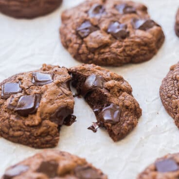 double chocolate chip cookies broken