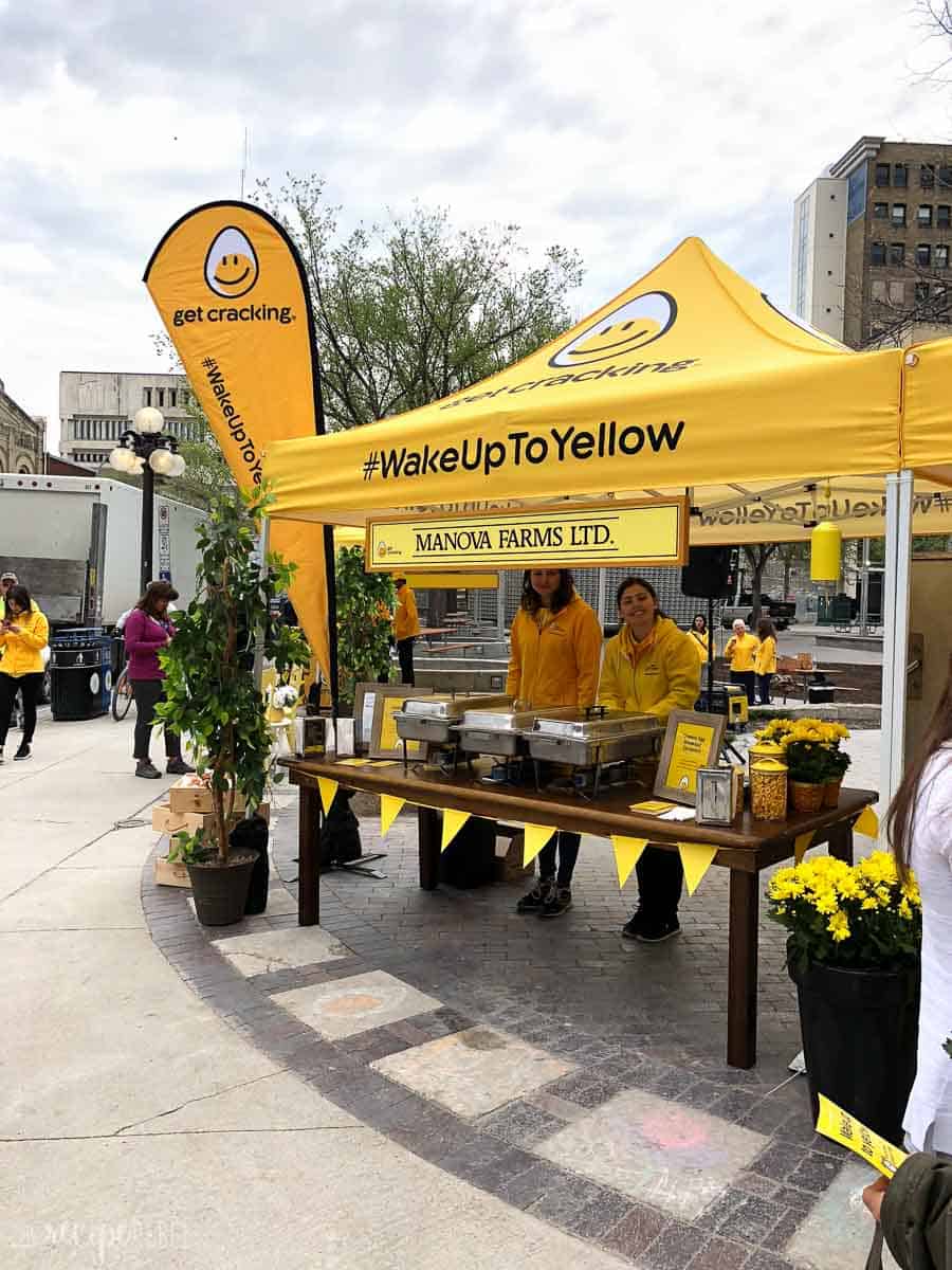  tent for the wake up to yellow event winnipeg manitoba