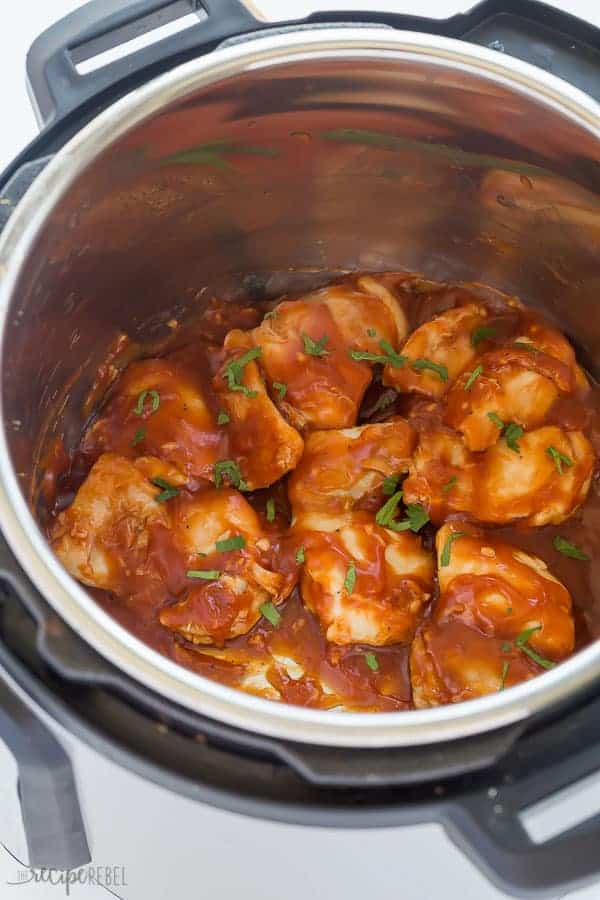 instant pot chicken thighs in bbq sauce in pressure cooker