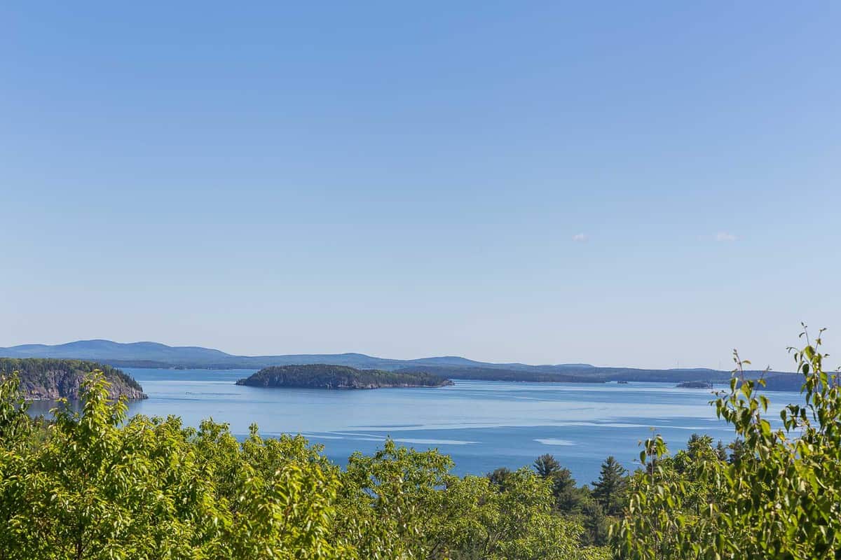 bar harbor acadia national park view over the water