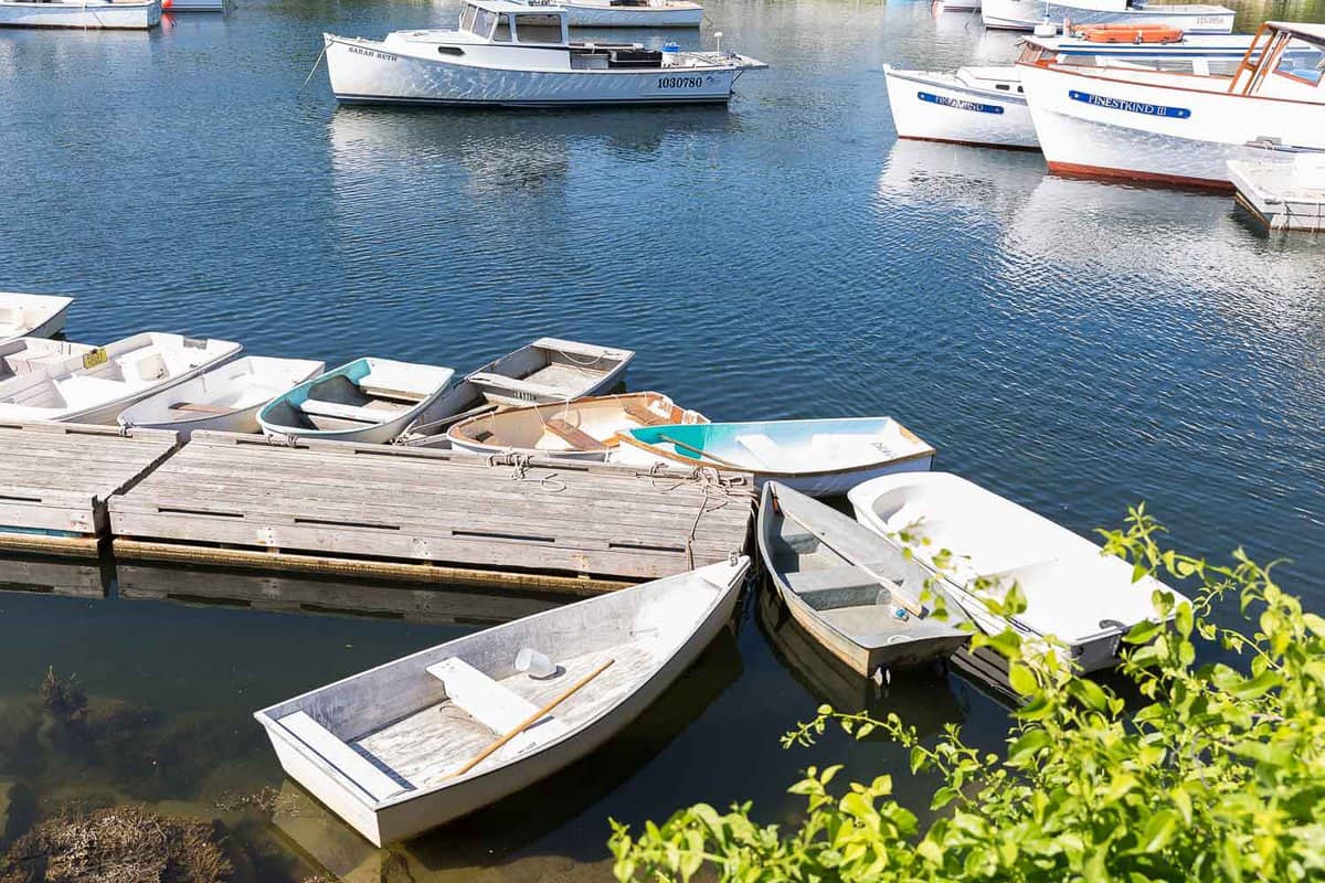 pperkins cove ogunquit maine with small row boats at dock