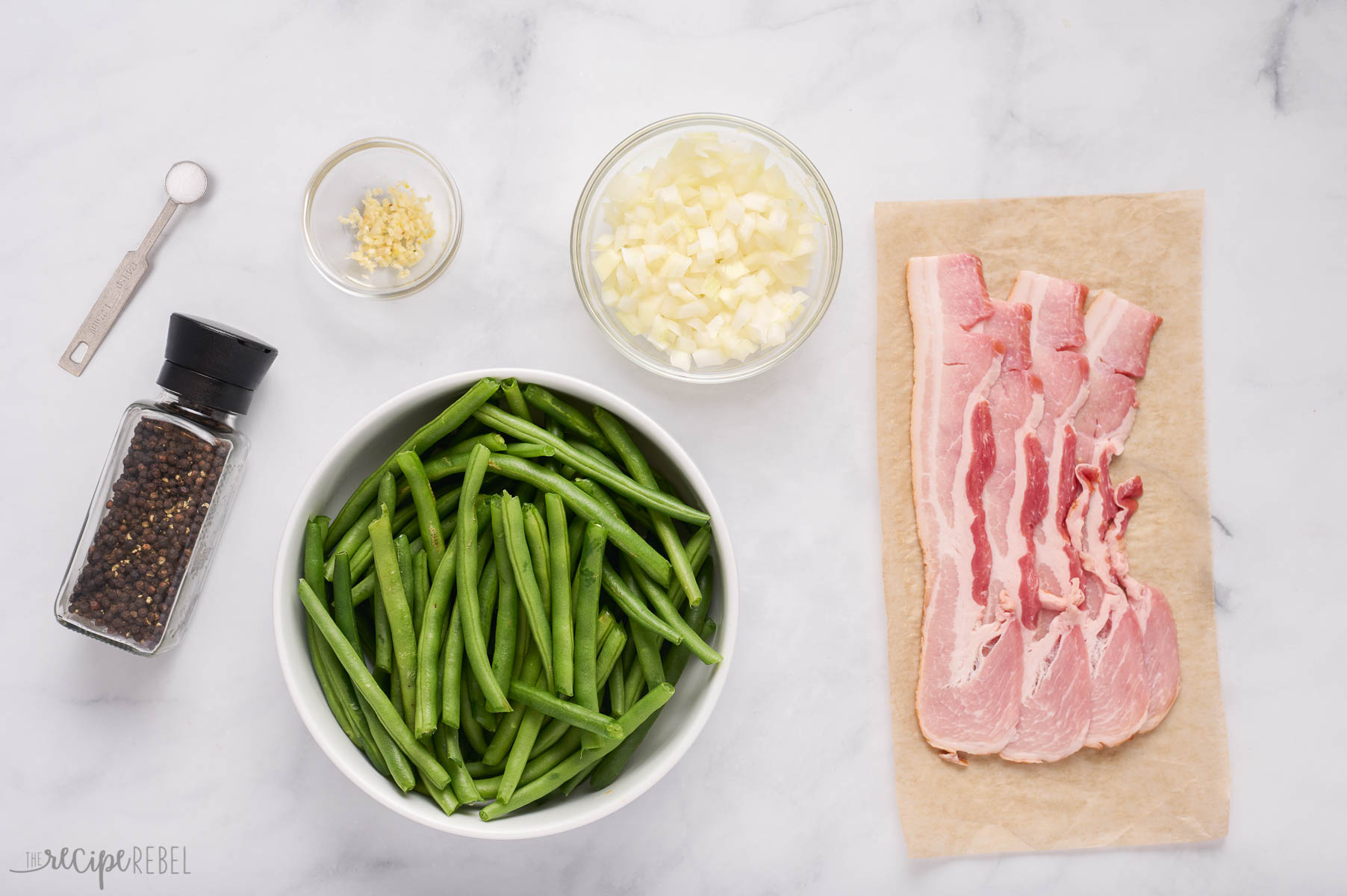 ingredients needed for green beans with bacon