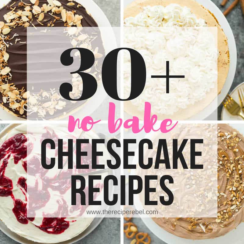 no bake cheesecake collage
