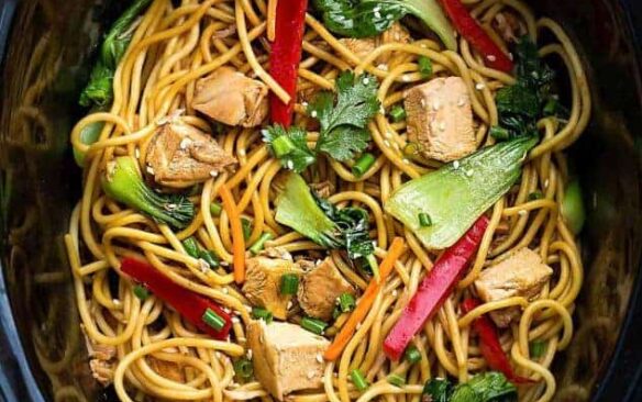 crockpot chicken lo mein