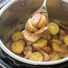 creamy sausage and potatoes in instant pot