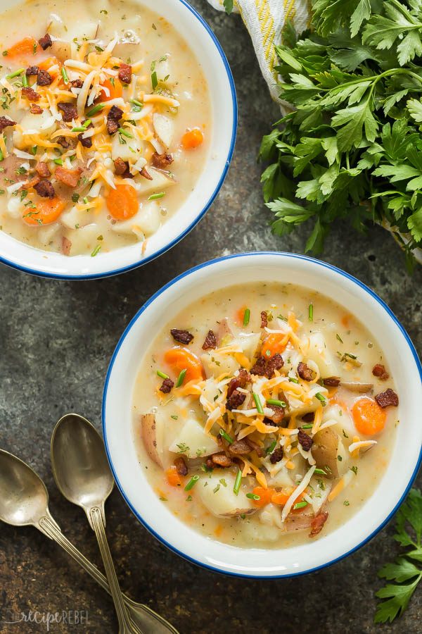potato soup with evaporated milk and chicken broth