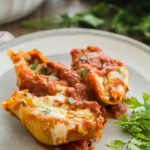 ricotta stuffed shells on plate