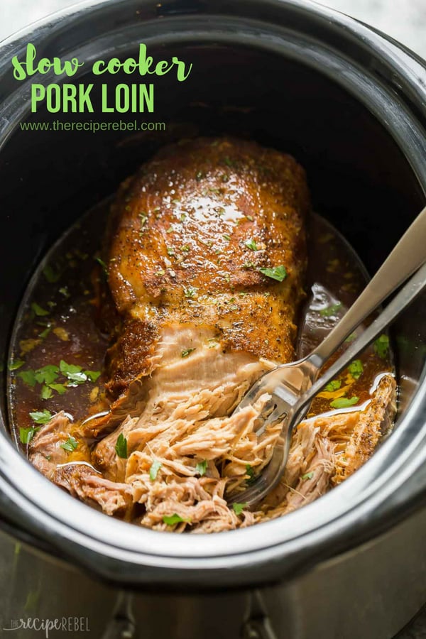 Easy Slow Cooker Pork Loin Roast Recipe - The Recipe Rebel