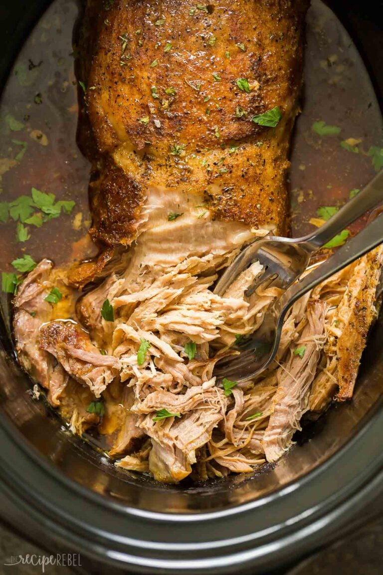 Easy Slow Cooker Pork Loin Roast Recipe The Recipe Rebel