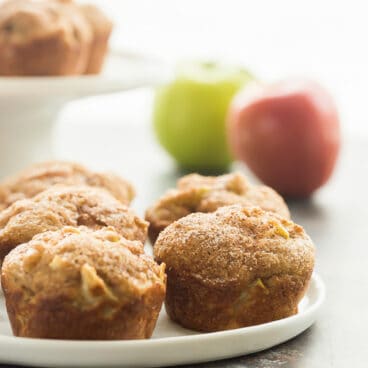 cinnamon apple muffins up close
