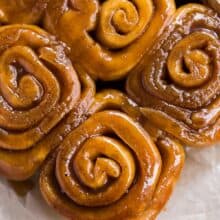 cinnamon buns overhead