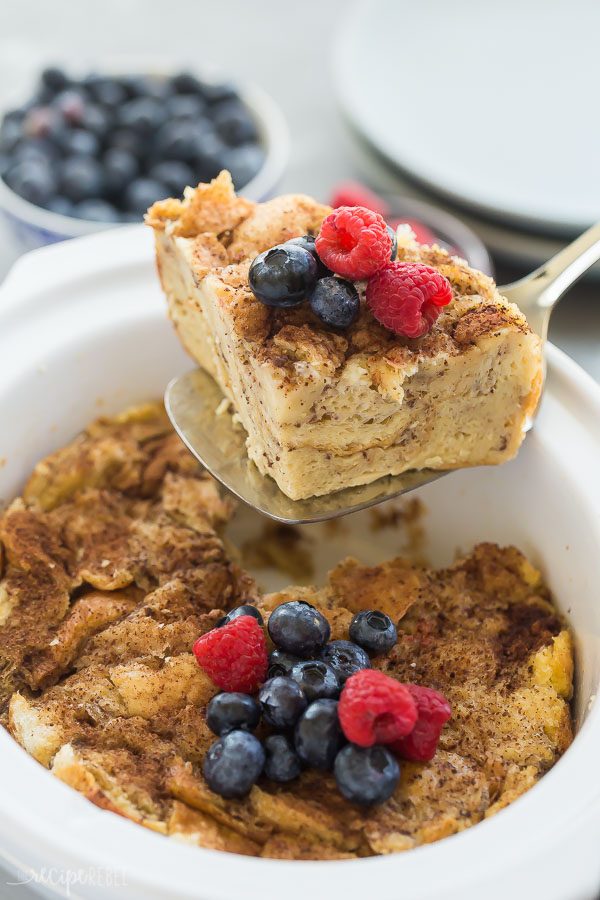 slice of crockpot french toast