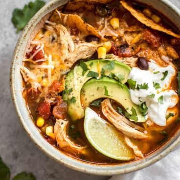 instant pot chicken tortilla soup