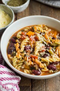 bowl of minestrone soup