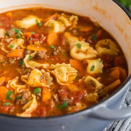 Sausage Tortellini Soup [step by step VIDEO] - The Recipe Rebel