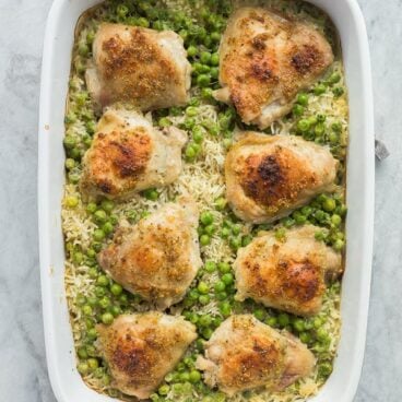 chicken and rice bake overhead