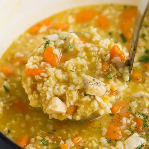 Chicken Rice Soup (Stove Top or Slow Cooker) The Recipe Rebel