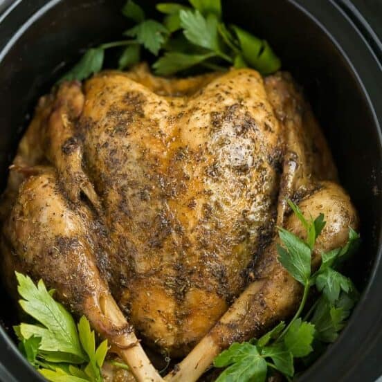 Crockpot Turkey with Garlic Butter - The Recipe Rebel