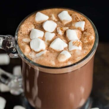 crockpot hot chocolate in mug