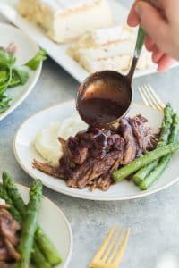 instant pot roast beef with cranberry gravy