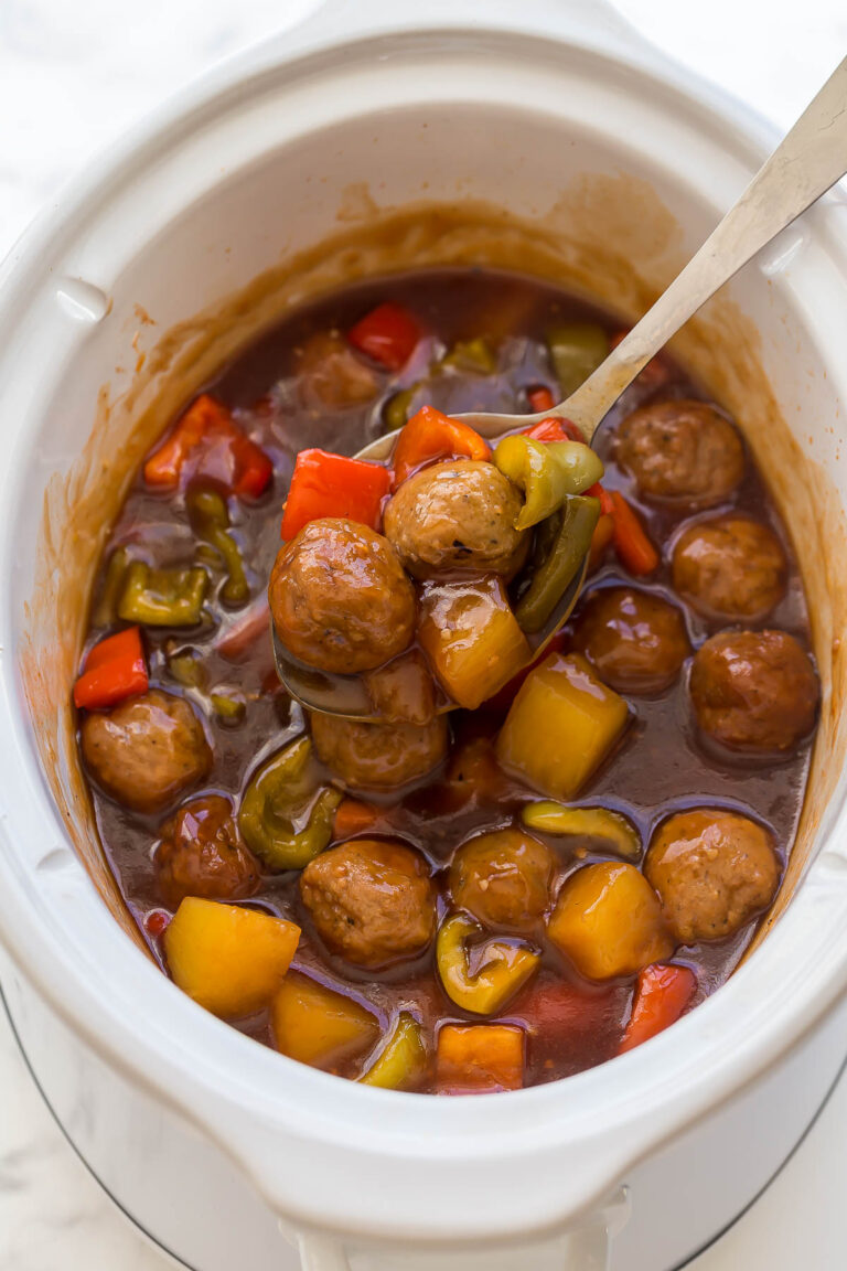 Sweet and Sour Crockpot Meatballs + VIDEO The Recipe Rebel