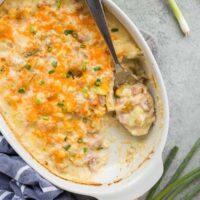 twice baked potato casserole overhead