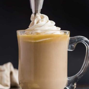 white chocolate mocha with whipped cream