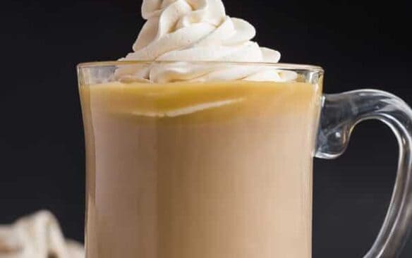 white chocolate mocha with whipped cream