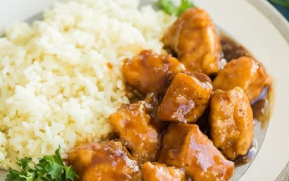 crockpot orange chicken with rice