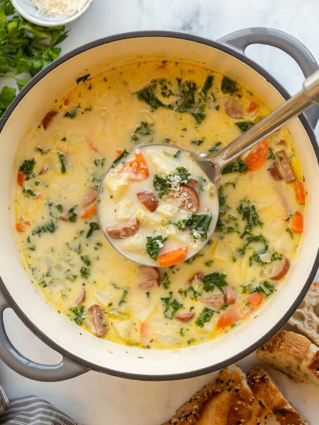 Sausage Potato Soup with Kale - The Recipe Rebel