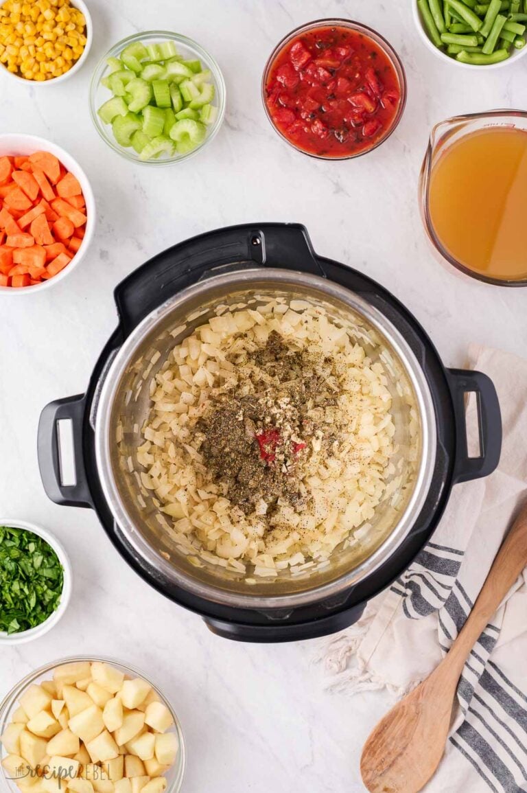 Instant pot vegetable soup the recipe rebel