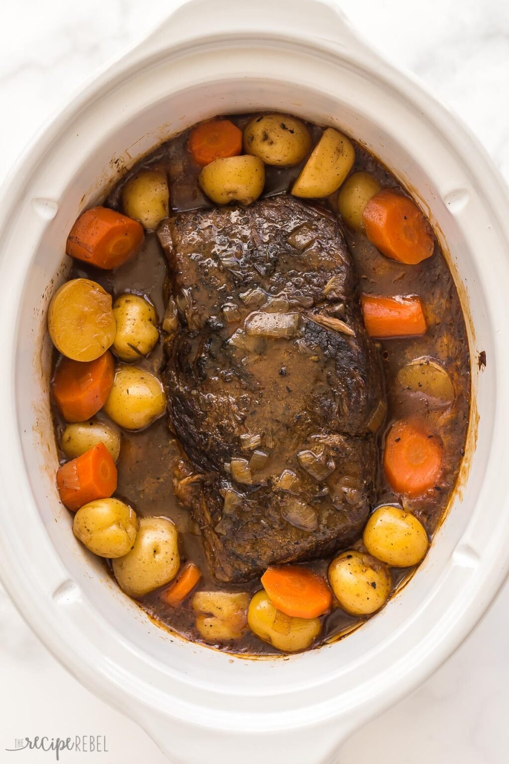 Slow Cooker Pot Roast with the BEST gravy! (VIDEO) The Recipe Rebel