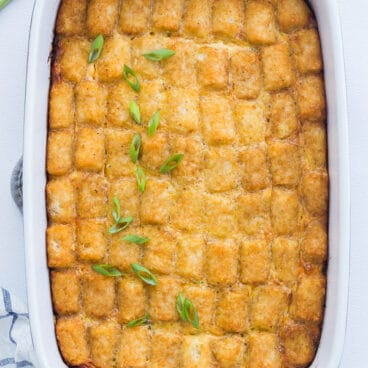 tater tot breakfast casserole overhead