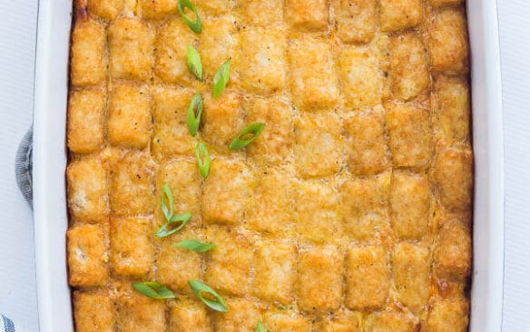 tater tot breakfast casserole overhead