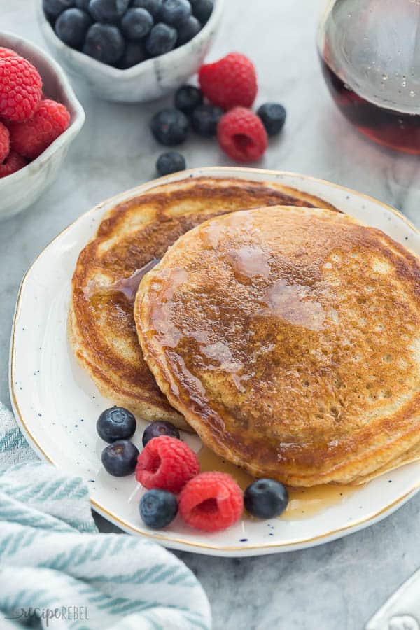 Fluffy Whole Wheat Pancakes - The Recipe Rebel