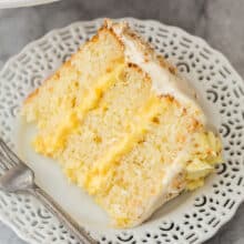 slice of pineapple coconut cake