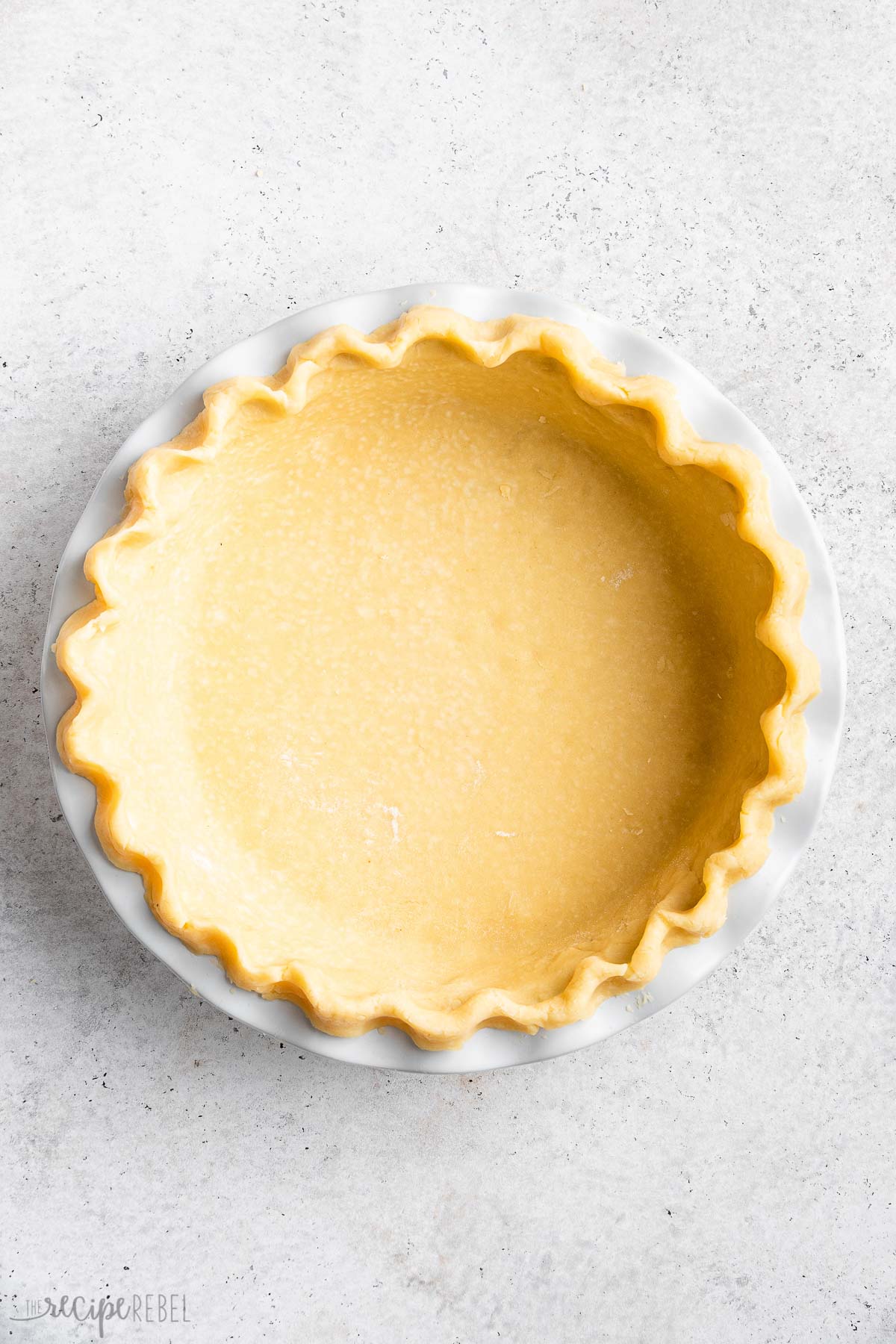 pie crust in pan ready to bake.