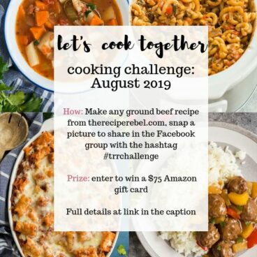 the recipe rebel cooking challenge august