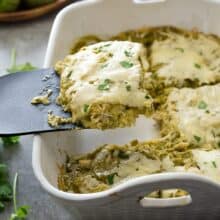 chicken verde enchilada bake