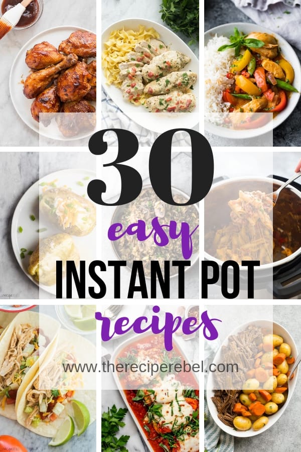 easy instant pot recipes collage