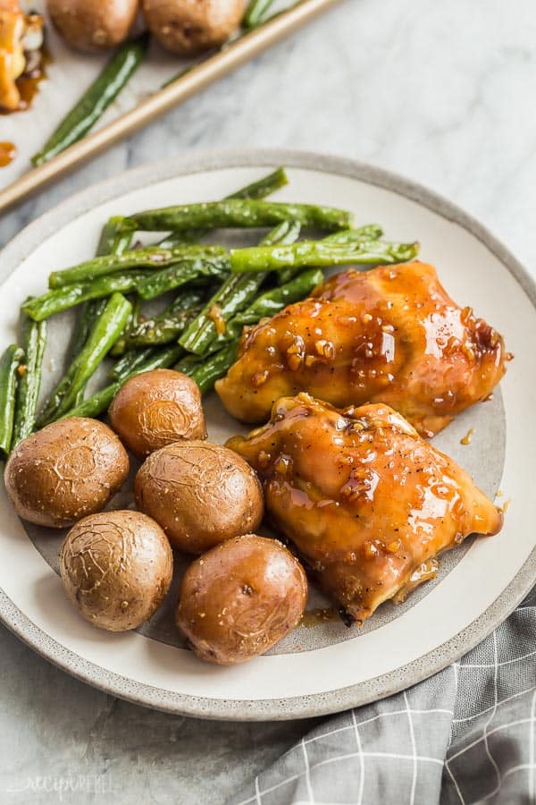 Honey Garlic Chicken Thighs: Sheet Pan Dinner - The Recipe Rebel