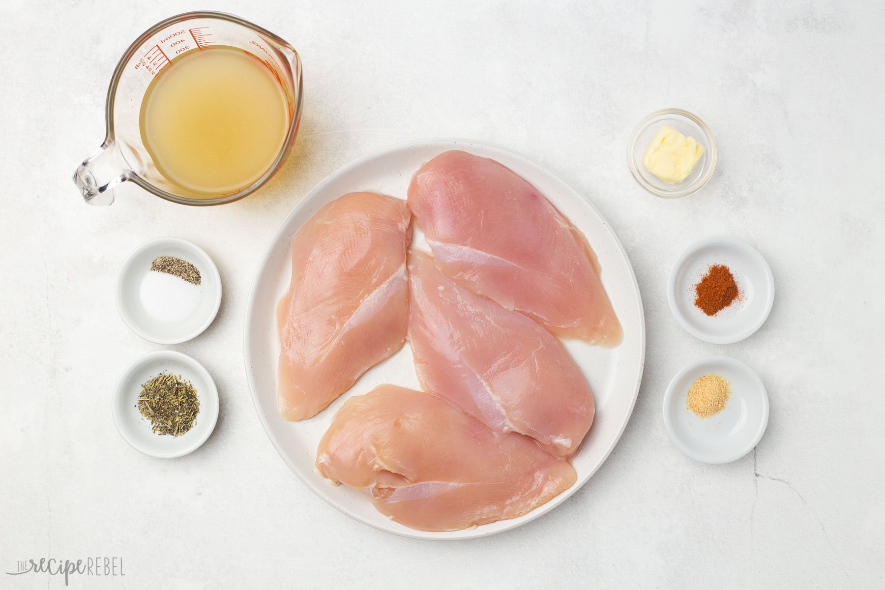 ingredients needed for instant pot chicken breast recipe.