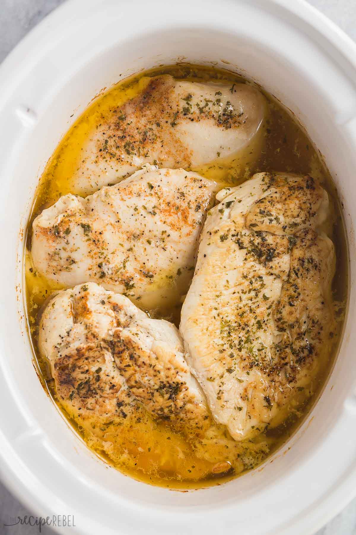 JUICY Slow Cooker Chicken Breast - The Recipe Rebel